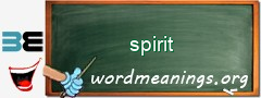 WordMeaning blackboard for spirit